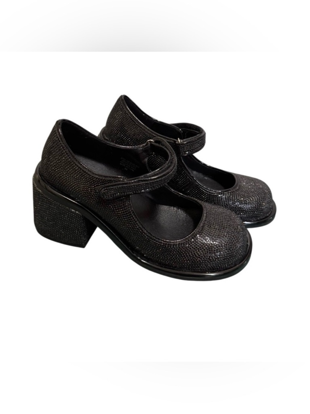 Dolls Kill Sugar Thrillz Desire Me Rhinestone Mary Janes Size 9 Chunky